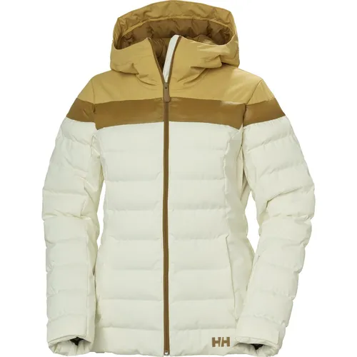 Helly Hansen W Imperial Puffy Jacket snow (048) XS - Damen Skijacken mit HELLY TECH PERFORMANCE für optimalen Schutz vor Wind und Wetter. Die innovative LIFE POCKET verlängert die Batterielebensdauer elektronischer Geräte bei Kälte.