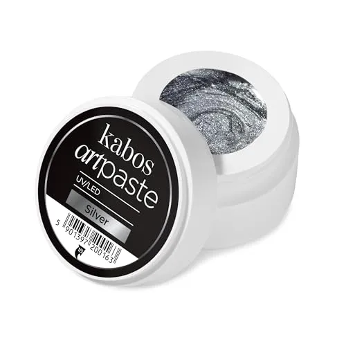 Kabos Nail Art Paste für Nägel ArtPaste UV/LED Silver 5g | 3D Nageldesign