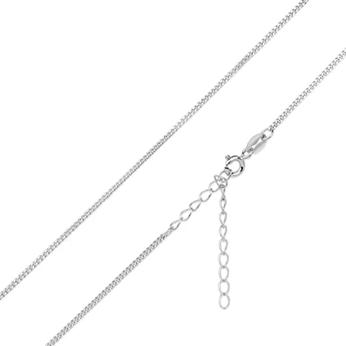 Nagel Jewellery BEssential Flachpanzer Kette Silber 925 - Elegante Damenkette aus 925er Silber mit 18 K Goldvergoldung, inklusive 5 cm Verlängerung für individuellen Tragekomfort. Perfekt für Business und Abendmode.