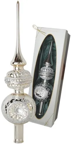 Krebs Glas Lauscha Weihnachtsbaumspitze Reflexe 34cm
