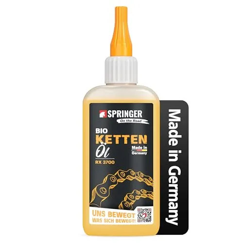 SPRINGER RX3700 - - Bio Kettenöl 100ml - - Made in Germany - - Fahrrad-Kettenöl Korrosions- & Verschleißschutz - - Allwetter Fahrradöl schonend - - Ketten-Fett für z.B. E-Bike & MTB