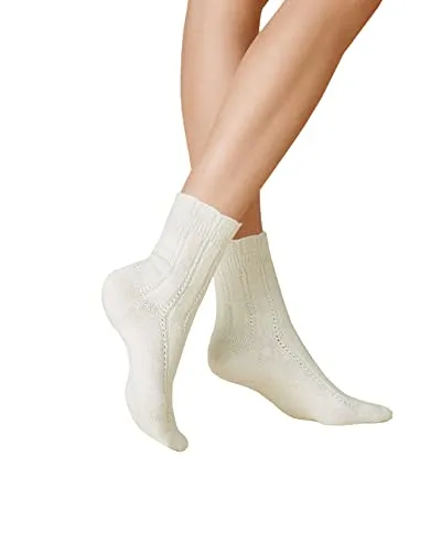 KUNERT Damen Socken Bedsocks wärmend Winterweiss 2030 35-38