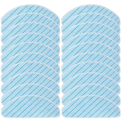 Chuancheng 20 Stück Waschbares Reinigungstuch für Ecovacs Deebot T9 T9+ und T9 AIVI T9 PRO T9 MAX T8 T8+ T8 Max T8 AIVI N8 N8+ N8 Pro N8 Pro+ Wischtuch-Zubehör