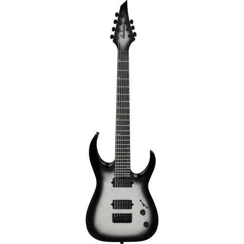 Jackson Pro MM Jugg HT7 E-Gitarre - Siebensaitige Signature-Gitarre mit Pappel-Korpus und karamellisiertem Ahorn-Hals. Ideal für Progressive Metal mit 24 Jumbo-Edelstahlbünden und flexibler Pickup-Schaltung für vielfältige Klänge.