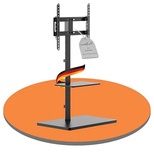 PureMounts TV Ständer für 32-65 Zoll Fernseher - Universal TV-Standfuß für 32-65 Zoll TVs, max. Tragfähigkeit 35 kg, höhenverstellbar und neigbar für optimalen Komfort. Elegantes Design mit Kabelmanagement für ein aufgeräumtes Wohnambiente.