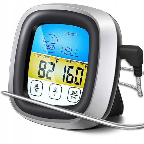 Retoo Digitales Bratenthermometer für Fleisch - Präzises Grillthermometer mit Temperaturbereich bis 250°C, integriertem Magnet und hintergrundbeleuchtetem Display für perfekte Garergebnisse.