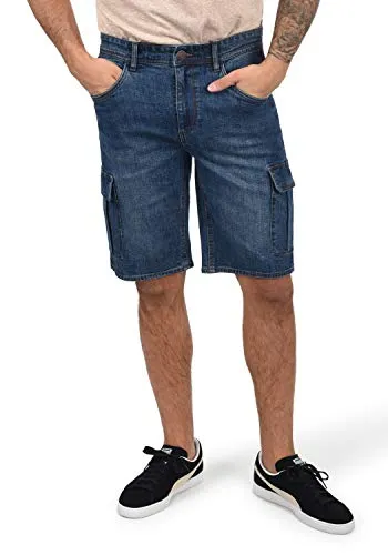 Blend Jacko Herren Jeans Shorts Kurze Denim Hose, Größe:S, Farbe:Denim middleblue (76201)