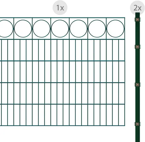 Arvotec Doppelstabmattenzaun ESSENTIAL 100 - Robust und flexibel - Doppelstabmattenzaun zum Einbetonieren, 100 cm hoch, witterungsbeständig durch Verzinkung und Pulverbeschichtung. Ideal für individuelle Zaunanlagen in Moosgrün oder Anthrazit.