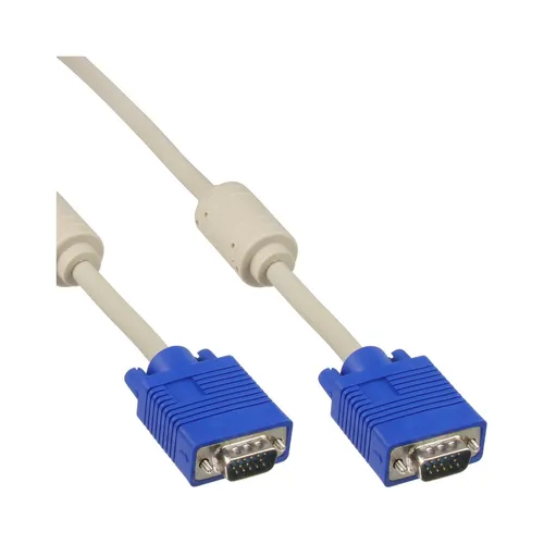 InLine® S-VGA Kabel 15pol HD Stecker / Stecker  beige 1,5m