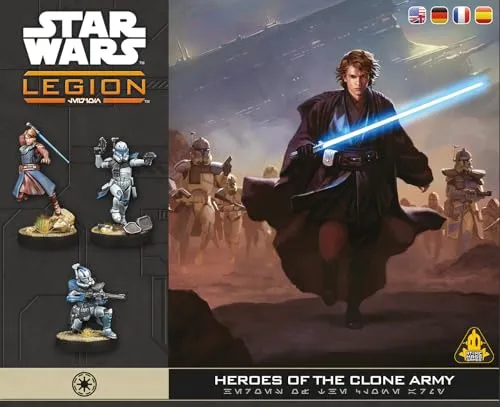 Star Wars Legion Helden der Klonarmee - Erweiterung für Star Wars: Legion mit neuen Miniaturen von Obi-Wan Kenobi, Captain Rex und Anakin Skywalker. Ideal für strategische Spiele und spannende Schlachten im Star Wars Universum.