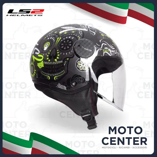 LS2 Motorradhelm OF558 Sphere Lux II Maxca - Atmungsaktiver Jethelm mit Ratschenverschluss - Motorradhelm mit elegantem Design, ideal für Stadt und Land. Hervorzuheben ist der sichere Mikrometrische Ratschenverschluss und das kratzfeste, UV-beständige Visier.