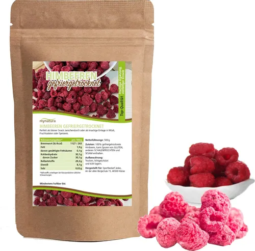 Gefriergetrocknete -Himbeeren – intensives Aroma & natürliche Qualität 2x0,5Kg