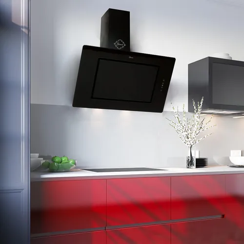 Gurari GCH S 155 BL 90 Dunstabzugshaube 90cm TouchControl Schwarz Glas