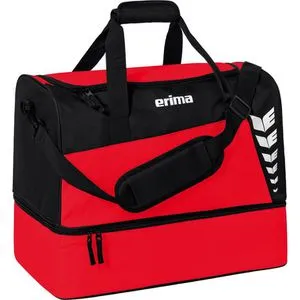 Erima Sporttasche Six Wings M, rot, 60 Liter - Sonstige Sporttaschen mit praktischem Bodenfach für Schuhe und verstellbarem Schultergurt. Ideal für Sport und Reisen, handgepäcktauglich und mit großem Stauraum.