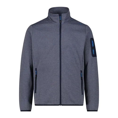 CMP Sweatjacke in Blau, Größe 56 für Herren - Herren Kapuzenjacke von CMP in Blau, aus umweltfreundlichem Knit-Tech Material, perfekt als Übergangsjacke und für maximalen Tragekomfort.