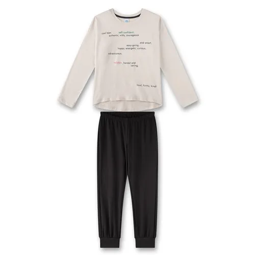 Sanetta Mädchen-Schlafanzug Beige - Schlafanzug für Mädchen aus hochwertiger Bio-Baumwolle, pflegeleicht und ideal für erholsamen Schlaf. Bequeme Passform mit elastischen Bündchen für optimalen Tragekomfort.