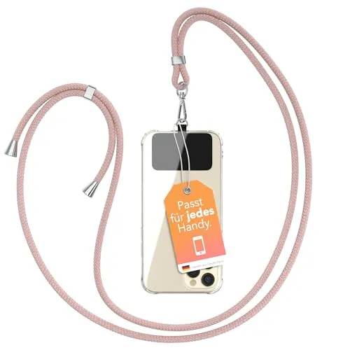 EAZY CASE - Handykette Universal [KOMPATIBEL MIT JEDEM Handy] - Handyband & Schnur zum Umhängen - Handyhülle mit Kette - Handy Umhängeband - Phone Strap Schnur - Lanyard Handy Kordel - Phone Chain