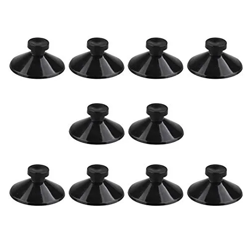 HALJIA Saugnapf für Aquarium, Gummi, 27 mm, Schwarz, 10 Stück