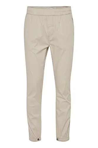 !Solid SDBod PA Herren Hose Stoffhose mit Gummizug im Bund aus Baumwolle mit Stretch, Größe:L, Farbe:Oatmeal (130401)