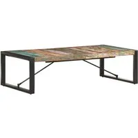 vidaXL Couchtisch 140x70 cm aus recyceltem Altholz - Moderner Couchtisch im Industriestil aus hochwertigem, recyceltem Massivholz. Einzigartiges Design mit stabilen Stahlbeinen – perfekt für Ihr Wohnzimmer!