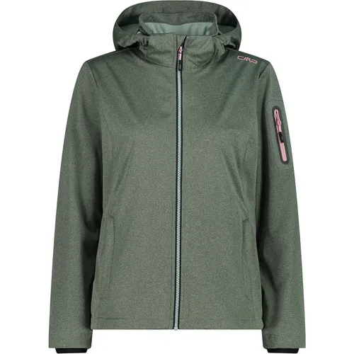 CMP Softshelljacke in Khaki - 34 - Funktionsjacken mit ClimaProtect Technologie, wasserdicht (8.000 mm) und atmungsaktiv (3.000 g/m²/24h) – ideal für Outdoor-Aktivitäten bei jedem Wetter.