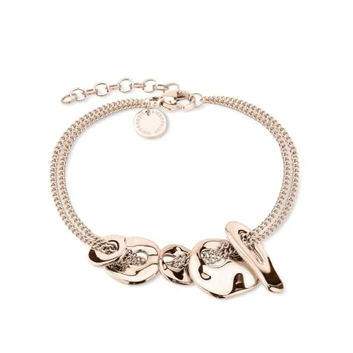 LIEBESKIND Berlin Damen Armband LJ-1735-B-21 aus Edelstahl in IP Roségold - Elegantes Damenarmband aus Edelstahl in IP Roségold, 21 cm lang, perfekt kombinierbar und ideal als Geschenk für jeden Anlass.