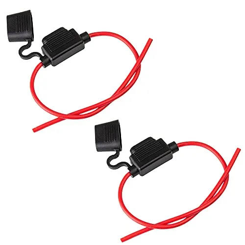 ECENCE 2x Sicherungshalter KFZ LKW Motorrad Boot Sicherungs Halter PKW 14AWG max.20A Flachsicherung Halter für Auto Wohnmobil Camper