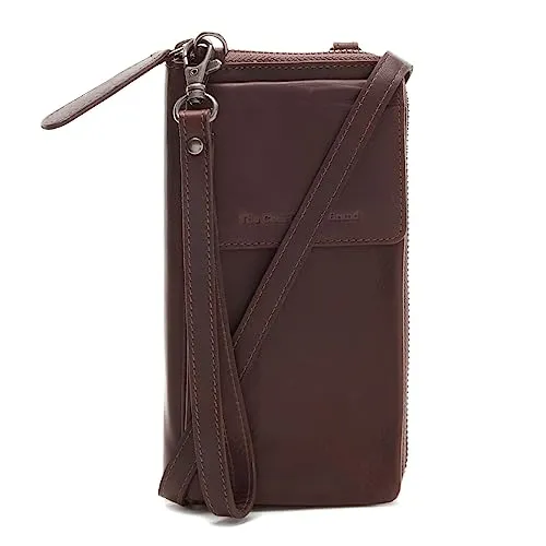 The Chesterfield Brand Smartphone-Hülle Malaga, Leder - Elegante Smartphone-Hülle aus hochwertigem Leder, kombiniert Geldbörse und Handytasche mit verstellbarem Umhängeriemen für maximalen Komfort.