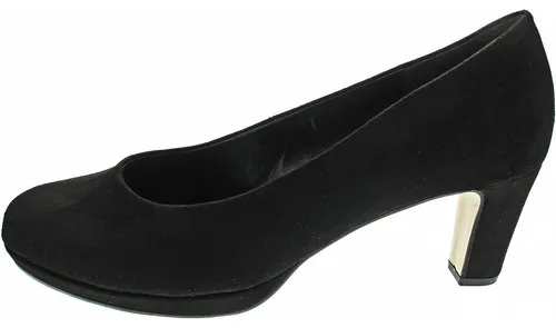 Gabor Fashion Plateau Pumps 01.260.47 Schwarz – Stileleganz für jeden Anlass - Elegante Plateau Pumps aus Lederimitat mit 6 cm Trichterabsatz. Ideal für Ausgeh- und Abendschuhe, bieten sie hohen Tragekomfort und einen modischen Look.
