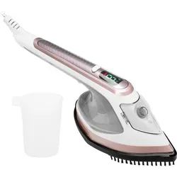 Adler AD 5044 2 in 1 Kleidungsdampfer und Bügeleisen - Bügeleisen mit hochwertiger Keramiksohle, schnelle Aufwärmzeit von 20 Sekunden und zwei Dampfstufen für perfekte Kleiderpflege.