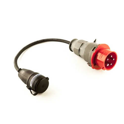 Adapterkabel 1 Phasig 230V 16A CEE 5 Polig auf Schuko Kupplung für Wallbox Lades