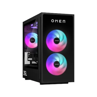HP OMEN GT16-0471ng Gaming Desktop - 35L Gaming PC mit AMD R7-8700G, 32GB RAM und 1TB SSD für blitzschnelle Ladezeiten und beeindruckende Gaming-Performance unter Windows 11.