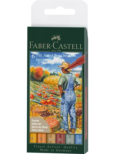 Faber-Castell Tuschestift Pitt Artist Pen B Herbst 6x