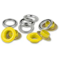 Prym Ösen mit Scheiben 8 mm gelb