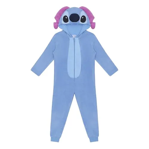 Disney Stitch Kinder Onesie, Blau mit Rosa Ohren