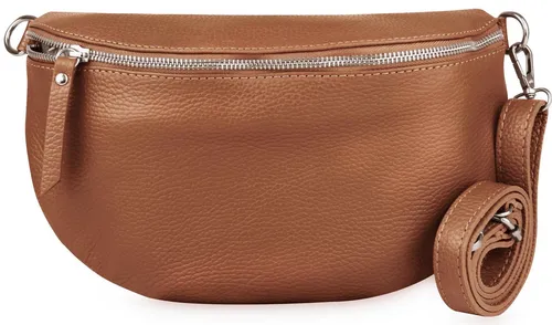 Frentree Umhängetasche Damen aus Echtleder - Stilvolle Crossbody Schulter-/Bauchtasche - Umhängetaschen aus echtem italienischem Leder, verstellbarer Schulterriemen und praktische Innentasche für Karten. Ideal für modebewusste Frauen.