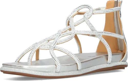 Laura Vita MAXINE-01 Damen Sandalette mit Strasssteinen - Wanderschuhe für besondere Anlässe: Trendige Sandalette mit seitlichem Reißverschluss für einfachen Einstieg und flexibler Gummisohle für hohen Tragekomfort.