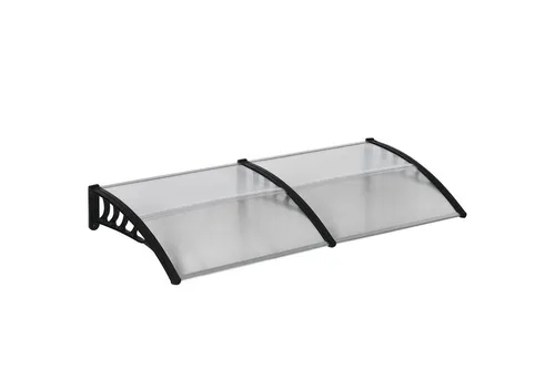 MC Star Pultvordach für Haustüren 200 x 96 x 27 cm – UV-geschützte Überdachung in Schwarz - Schützen Sie Ihren Eingangsbereich mit diesem eleganten Pultvordach aus robustem Polycarbonat und Aluminium. Einfache Montage und wetterfestes Design bieten zuverlässigen Schutz vor Regen und UV-Strahlen.