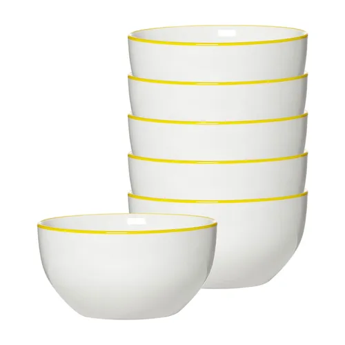 Ritzenhoff & Breker Müslischalen Adela 6er Set - Schalen & Schüsseln – Stilvolles 6er Set mit dezentem Farbband, ideal für ein farbenfrohes Frühstück und perfekte Ergänzung für jede Kücheneinrichtung.