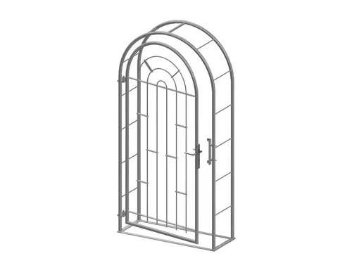 Rosenbogen Komplett-Set Gartentor Pallas groß verzinkt Rankhilfe 1090 x 2150 mm