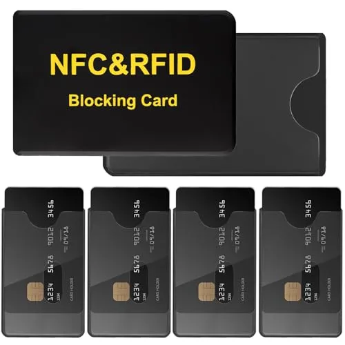 GZDAOXIA 6 Stück kartenhülle,RFID Blocker kartenhülle,EC Karten schutzhülle,kreditkartenhülle,scheckkartenhülle,RFID Blocker Schutzhülle,NFC Schutzhüllen,Sicherheit gegen Datenklau