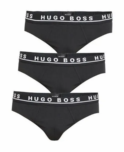 HUGO Slip Hugo Boss 3P Cotton Stretch - Klassische Slips aus 95% Baumwolle, 5% Elasthan mit eingewebtem HUGO BOSS Schriftzug für optimalen Tragekomfort und stilvolles Design.