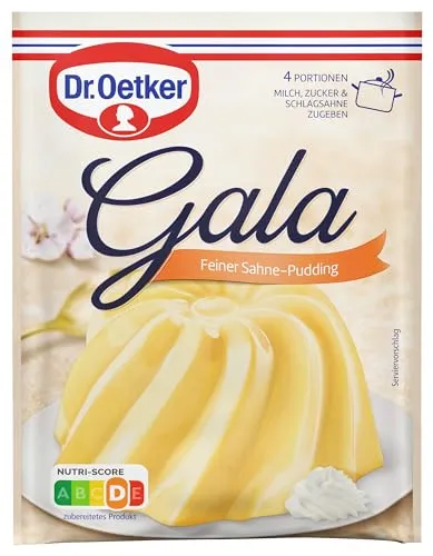 Dr. Oetker Gala Sahne: Puddingpulver zur Zubereitung eines feinen Puddings mit Sahne Geschmack als leckeres Dessert, 3er Pack