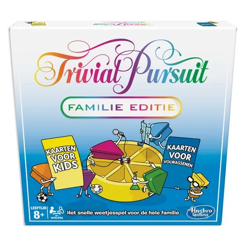 Trivial Pursuit Familienausgabe, Brettspiel Familienspielabend, Quizspiel, ab 8