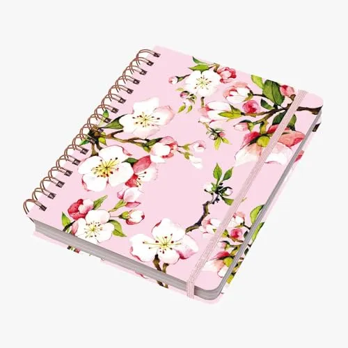 Ringbuch Hardcover Kirschblüte rosa