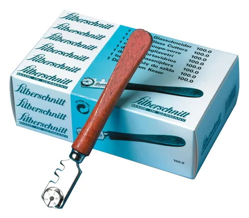 Bohle Silberschnitt Glasschneider Edelstahl mit Holzheft