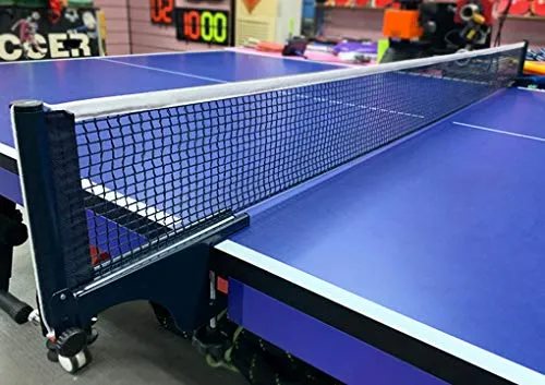 JINTN Tischtennisnetz aus Polyester, professionell, Ersatzzubehör für Tischtennis, tragbar, für Innen- und Außenbereich, Schwarz, 180 cm x 15 cm