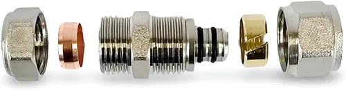 AdapterReduzierstück, 16 mm, Absperrrohr, 15 mm, KompressionsKupferKunststoff...