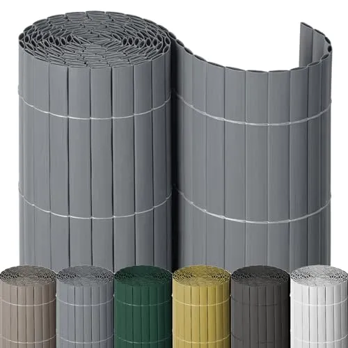 NOOR PVC Sichtschutzmatte - Wetterfester Sichtschutzzaun für Balkon und Garten - Dekorative Zäune mit stabiler Balkonverkleidung, die leicht zuzuschneiden ist und UV-beständig sowie schimmelresistent für langanhaltenden Schutz vor neugierigen Blicken.