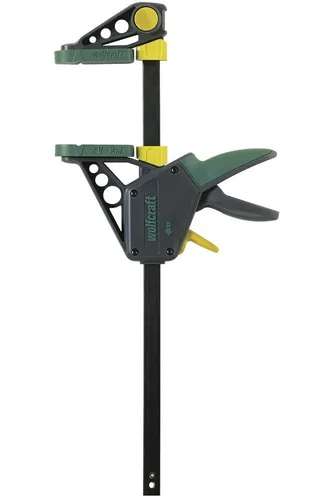 Wolfcraft EHZ PRO Einhandzwinge - Schnellspannzwinge für präzises Arbeiten - Schraubzwingen mit einer Spannweite von 300 mm, ideal für schnelle und sichere Befestigungen bei Holz- und Bastelprojekten.